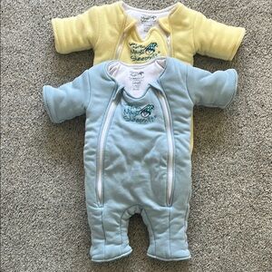 Baby Merlin's Magic Sleepsuit in Blue and Yellow